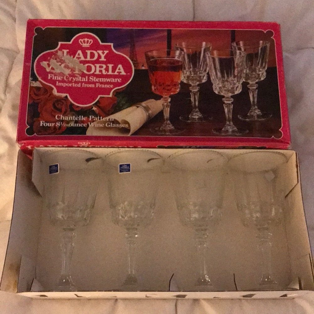 Lady Victoria Imported Crystal Glasses